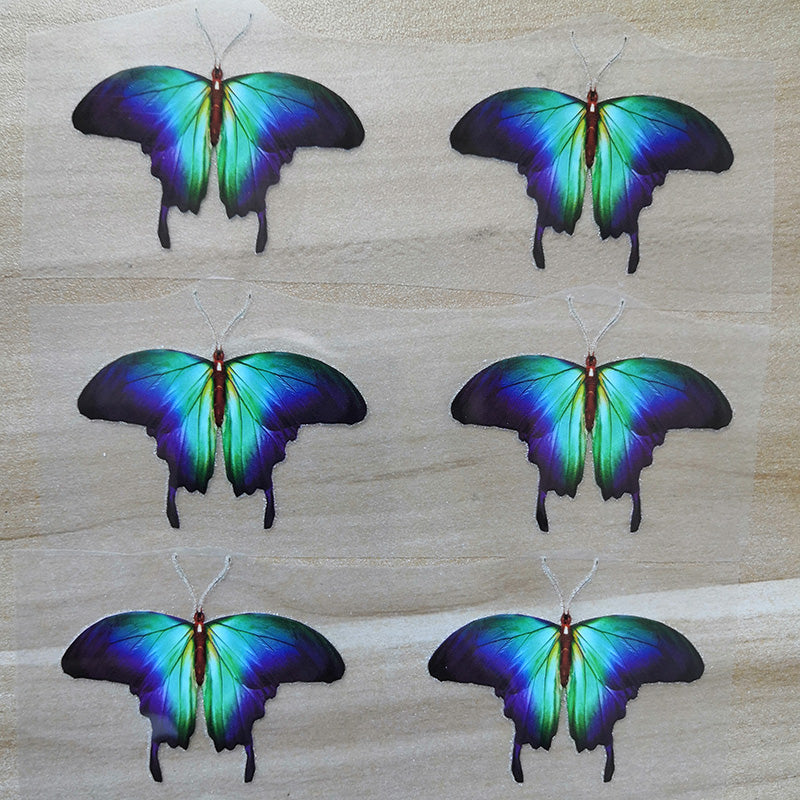 Blue and Green Butterfly Stickers For DIY or Custom Vans or AF1