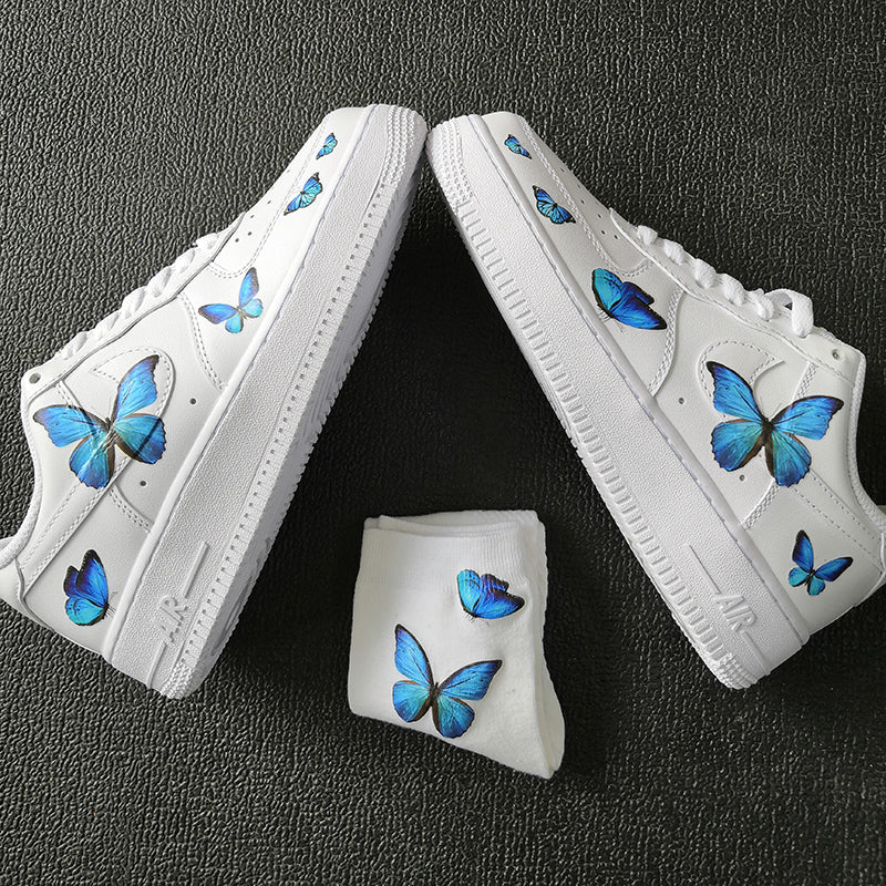 NIKE AIRFORCE 1 THE BLUE BUTTERFLY (MULTIPLE COLORS) – LzDIAMOND Customs