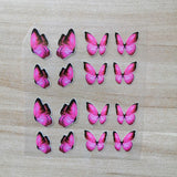 Pink butterfly stickers for shoes