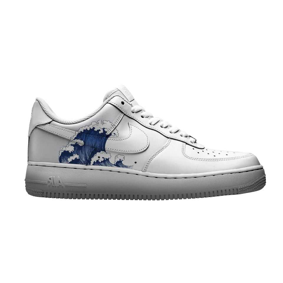 Custom Nike Air Force 1 Shoes Waves